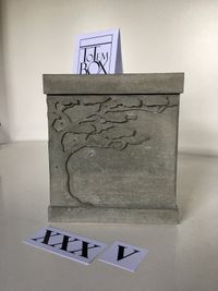 betonnen design box urn