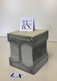 designer boxurn, handmade concrete design