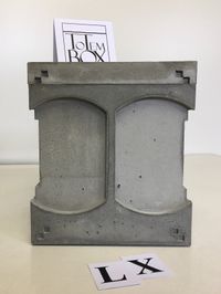 betonnen urn, handgemaakt design boxurn